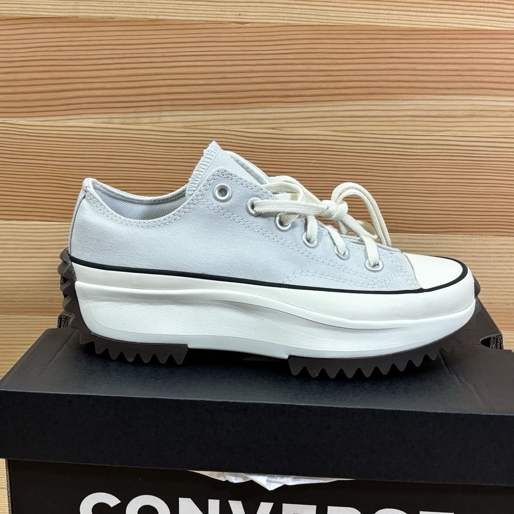 Converse Run Star Hike Low Platform Canvas 7.5 Womens Light Grey Sneaker A20372C